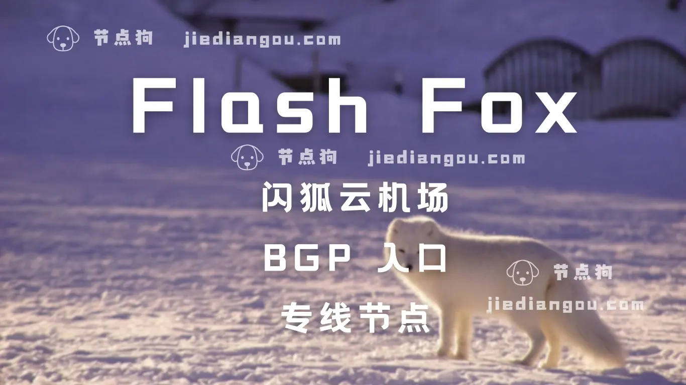 flashfox 闪狐云机场 BGP 入口专线 flashfox 闪狐云机场 BGP 入口专线