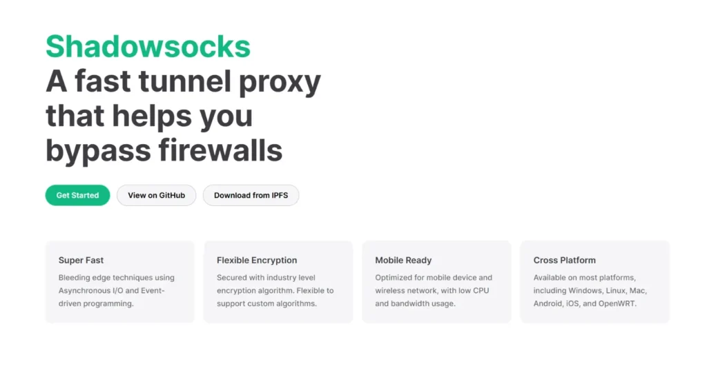 Shadowsocks org 网站
